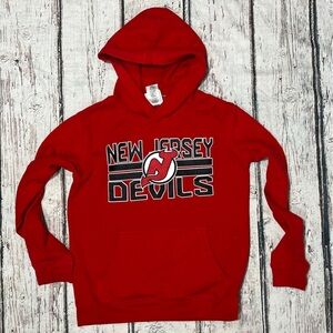 Boys Kids New Jersey Devils NHL Hockey Hoodie Pullover Sweatshirt